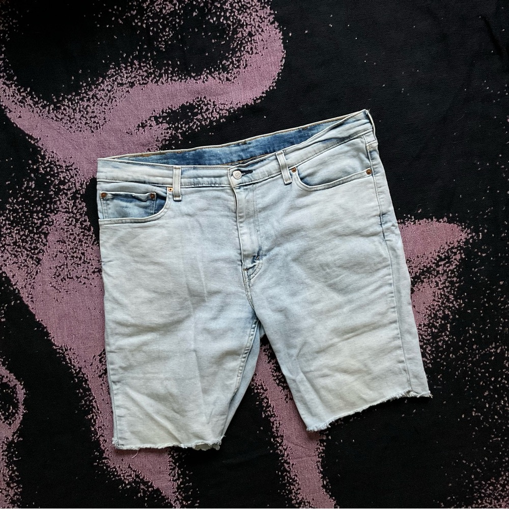 Levi Light Blue Denim Men Shorts